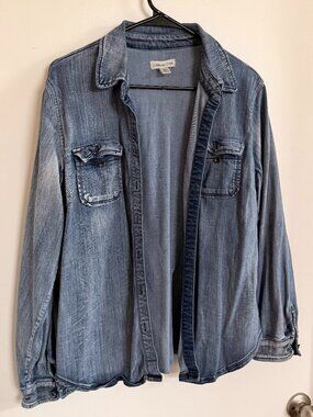 Denim shirt-jacket